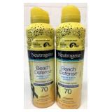 2x Neutrogena Beach Defense SPF70 Sunscreen