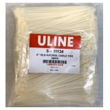 New 1000 Pk 6" Cable Ties 18lb