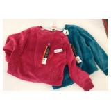 2 New Girls Fluffy Crop Sweaters Size  M 7-8