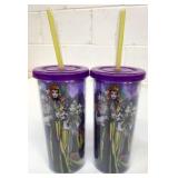 2 Disney Straw Cups