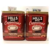 2x 1lb Hills Bros Cappuccino English Toffee