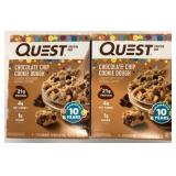 2 BXS Quest Chocolate Chip Cookie Dough Bars