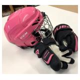 CCM Youth Helmet & Hockey Gloves 9"