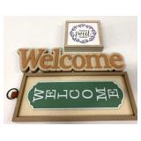 New Welcome & Home Sweet Home Wooden Wall Plaques