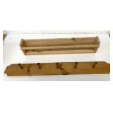 Pine Coat Rack & Rack Bottle Holder