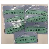 7 New Tin Laundry Plaques 8"