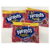 3x Bags Nerds Gummy Clusters Rainbow Treat Packs