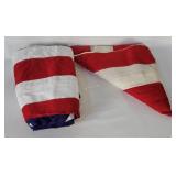 2 Vtg Cloth American Flags