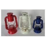 Red, White & Blue Oil Lamps