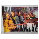 Star Trek Poster W/ 8 Signatures