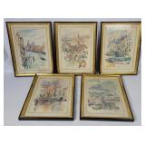 5 Italy Scenery Framed Art Prints