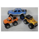 3 Large Tootsie Toy Monster Trucks