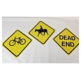 3 Metal Signs 8.25" X 8.25"