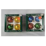 Vtg X-mas Classics Glass Ornaments