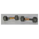 2 Cast Iron 10 Lb. Dumbells