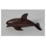 Wood Carved Dolphin Figure