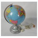 Illuminated Plastic World Globe