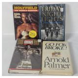 4 Sports Books - Holyfield, Arnold Palmer, Bo