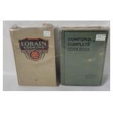 2 Antique Cookbooks - Lorain, Rumford