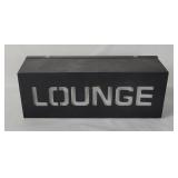 Lounge Lighted Metal Sign