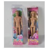 Water Play Ken & Beach Barbie, No Clothes