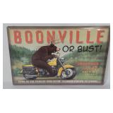 Boonville Or Bust! Tin Sign