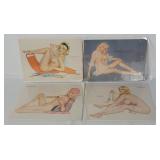 4 Alberto Vargas Pin Up Girl Magazine Pages