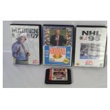 4 Genesis Sports Games - Madden, Nhl