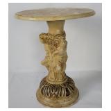 Marble Top Cherubs Side Table