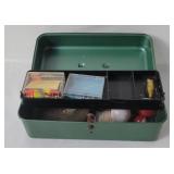 Metal Tackle Box W/ Some Gear