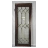 Antique Leaded Glass Cabinet Door 42"