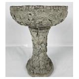 12" Tall Concrete Birdbath