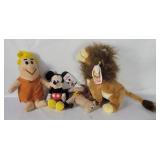 Plushes - Mickey, Barney, King Of Jungle