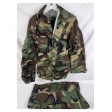 Military Camo Shirt & Pants Size Small