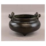 Chinese Bronze Dragon Incense Burner w/ Xuande MK