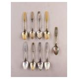 Oneida LTD Silversmith Collectors Spoons 9pc