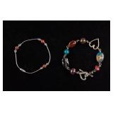 Stone and Gem Beads Bracelets 2pc