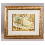 Framed Litho London Postcard Collage Art