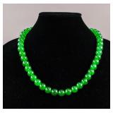 Chinese Green Jadeite Necklace