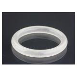 Chinese Icy White Hardstone Carved Bangle