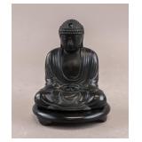 Vintage Japanese Kamakura Metal Buddha Sculpture