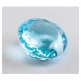 33.60ct Round Cut Blue Indicolite Tourmaline