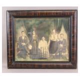 Rare American Lithograph Vintage Family Photo