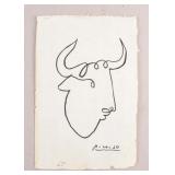 Spanish Ink on Paper Signed Picasso