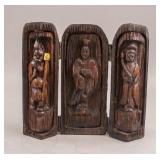 Japanese Wood Carved Figures with Box