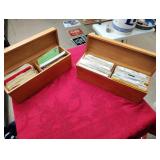 Two wood recipe boxes measures 5x13x 4.5