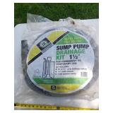 Unopened sump pump drainage kit