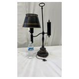Vintage Metal Toleware Faux Oil Electric lamp