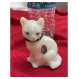 Fenton Art Glass September Birthstone Cat Figurine