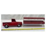 Wall Metal Red Truck, Display Foldup Shelf